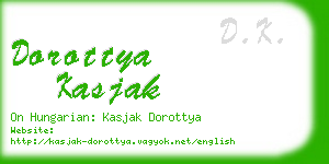 dorottya kasjak business card